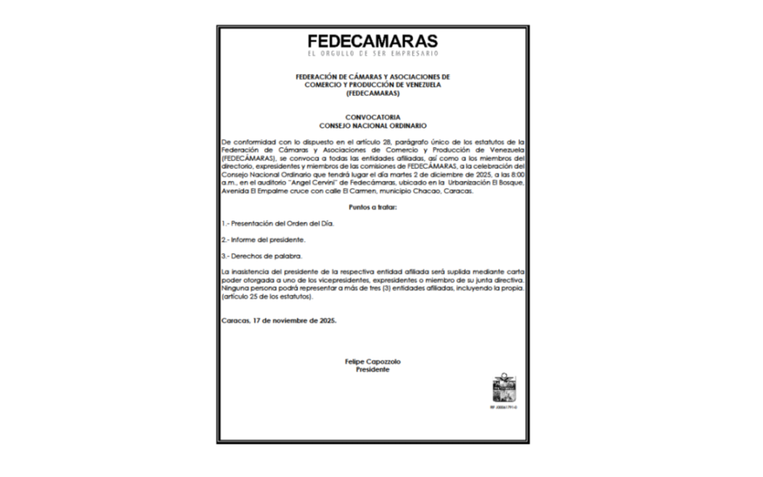 Convocatoria Consejo Nacional